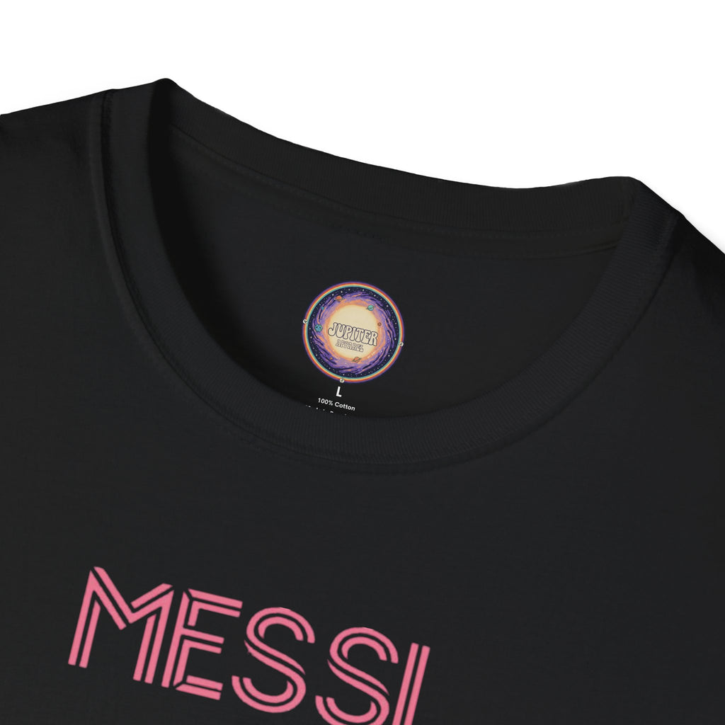 Messi 10 Soccer Jersey T‑Shirt — Back Print Jesus Portrait Graphic Tee
